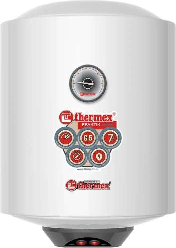 Водонагреватель Thermex Praktik 30 V Slim,  накопительный,  2.5кВт,  30л,  белый [эдэ001638]